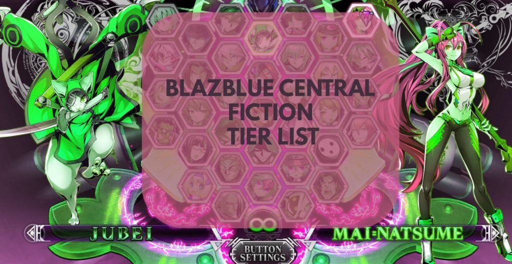 The Blazblue central fiction tier list as of year 2022: