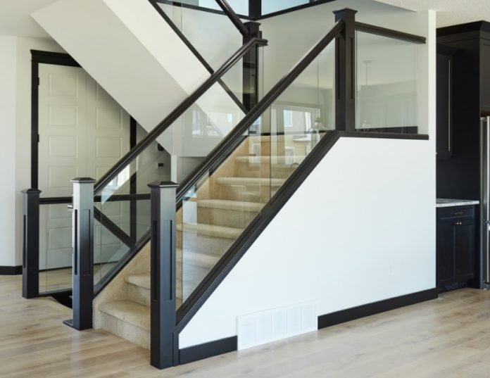 glass staircase parts
