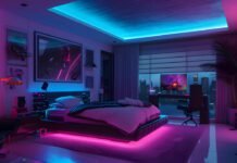 10 Awesome Neon Light Bedroom Decors for Your Home Neon Light Bedroom