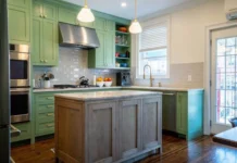 Enhance Your Kitchen with RTA Slim Shaker Green Cabinets kitchen Cabinets