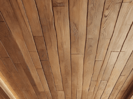 ceiling wood planks